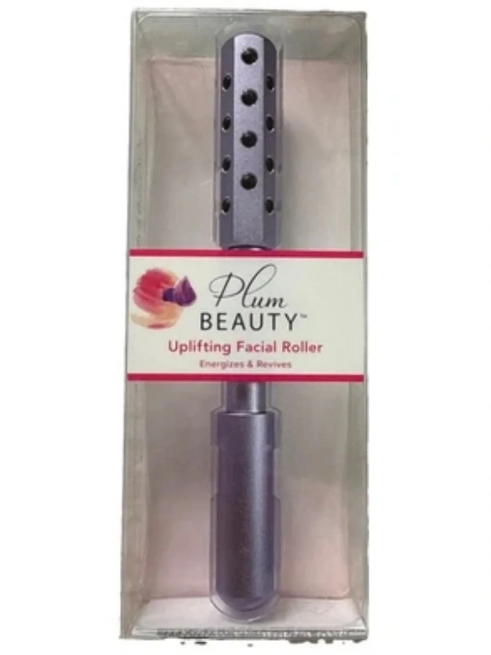 Plum Beauty Uplifting Facial Roller Massager Neck Skincare Purple NEW